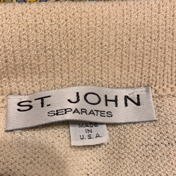 ST. JOHN BEIGE SANTANA KNIT PENCIL SKIRT SIZE 12 NEW CREAM IVORY - Picture 9 of 11